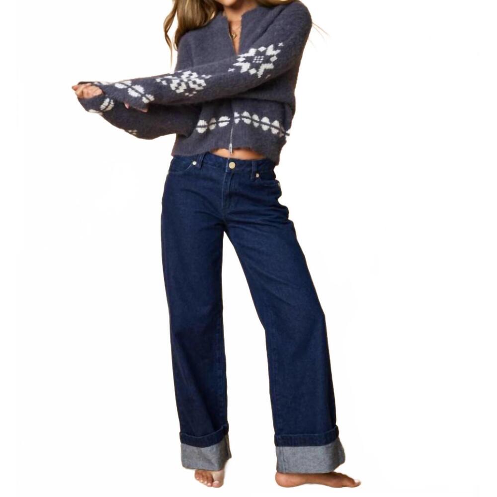 NEW L*SPACE cosmos zip sweater in snowy mile fair isle - Picture 5 of 5